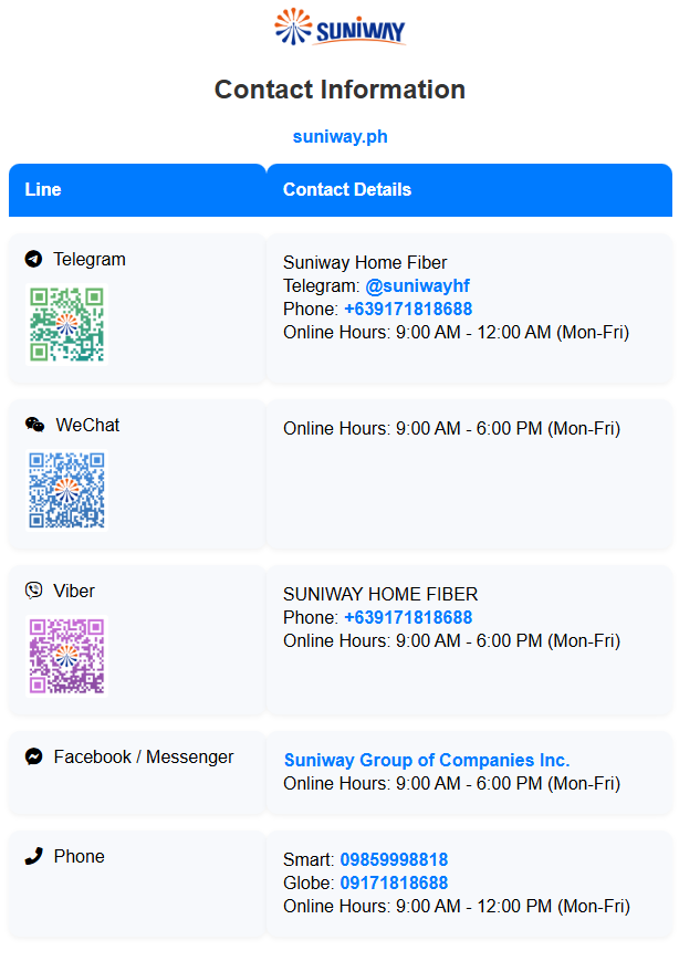 海景花园办网指南：Suniway光纤宽带官方入驻！